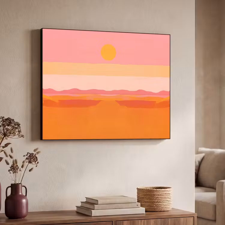 Art Frame - Zon - Abstract - Landschap - Oranje — 4