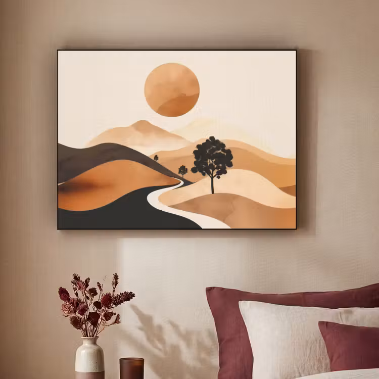Art Frame - Zon - Heuvels - Boom - Abstract — 2