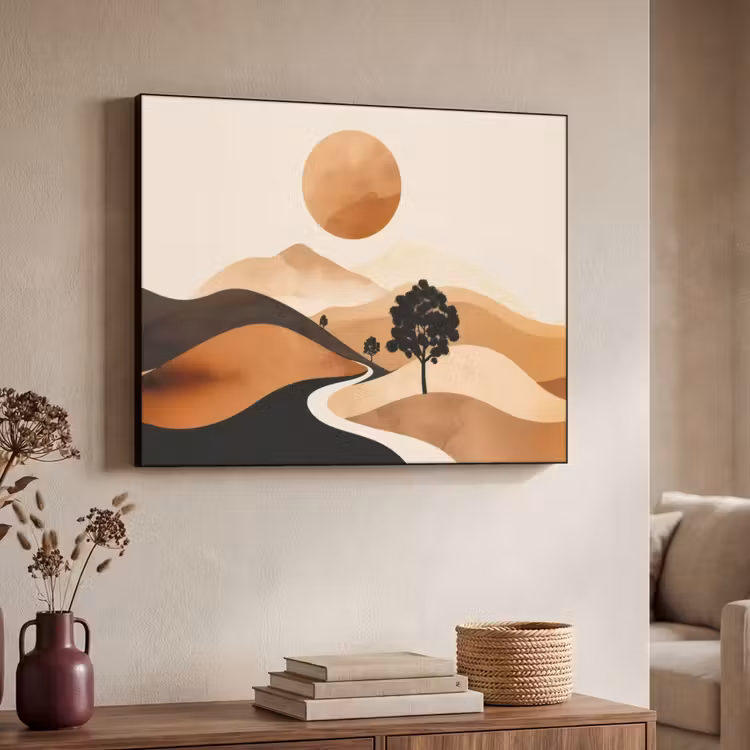 Art Frame - Zon - Heuvels - Boom - Abstract — 4