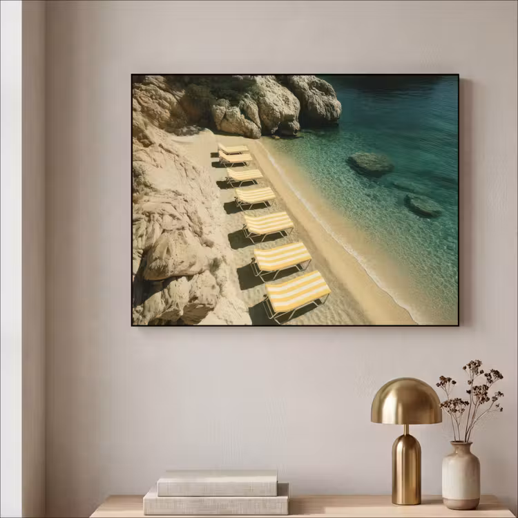 Art Frame - Strandbedden - Zee - Stenen - Baai — 3