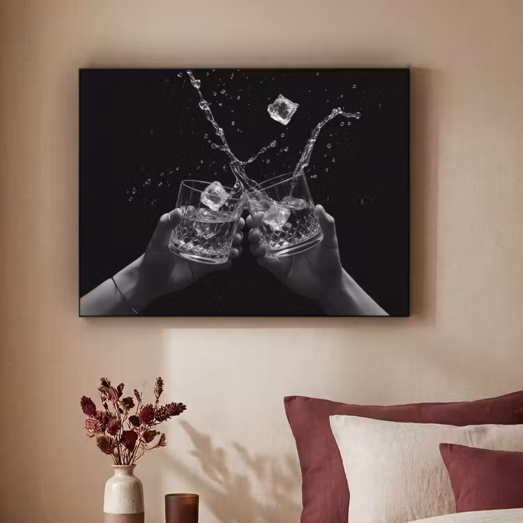 Art Frame - Whiskyglazen - Ijs - Spetters - Zwart — 2