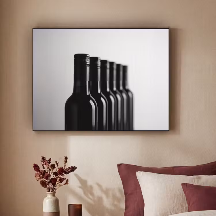 Art Frame - Wijnflessen - Zwart - Minimalistisch — 2