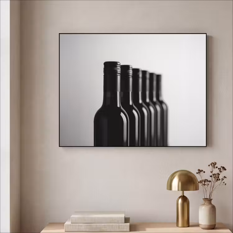 Art Frame - Wijnflessen - Zwart - Minimalistisch — 3