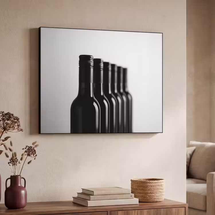 Art Frame - Wijnflessen - Zwart - Minimalistisch — 4