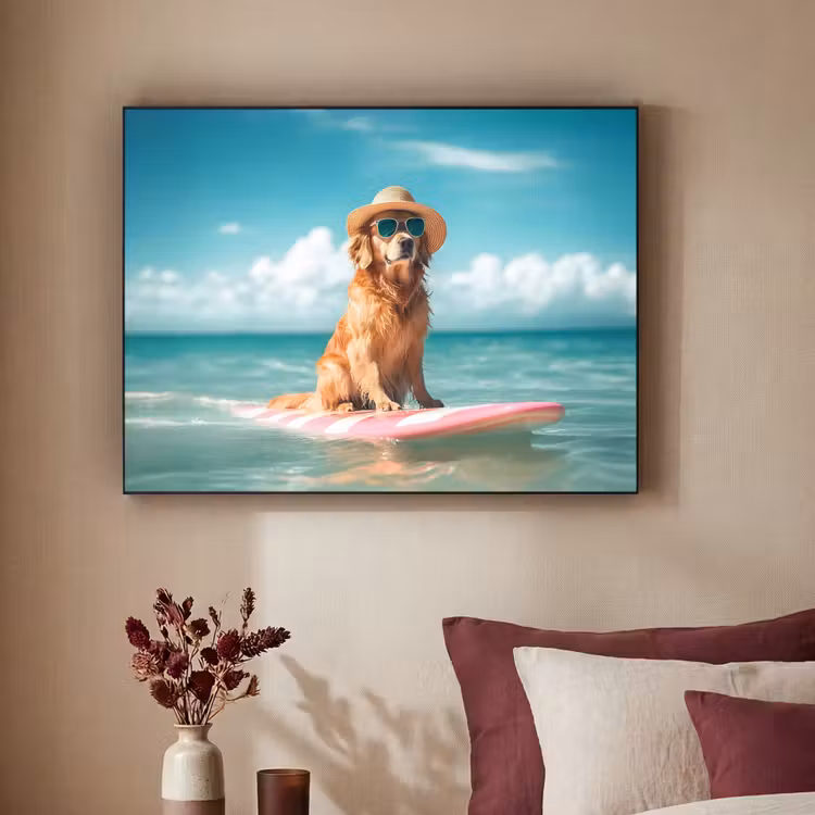Art Frame - Zeewater - Hond - Golden retriever - Zonnebril — 2