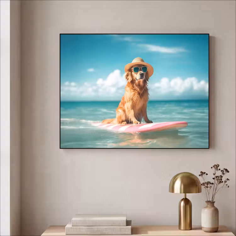 Art Frame - Zeewater - Hond - Golden retriever - Zonnebril — 3