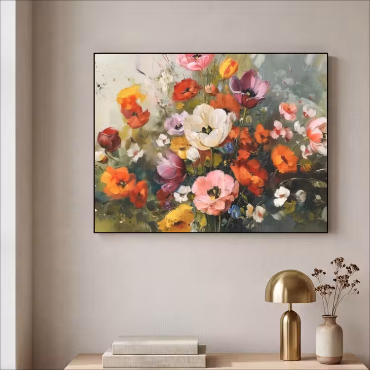 Art Frame - Vrolijk boeket - Dynamisch - Subtiele kleurspatten — 3