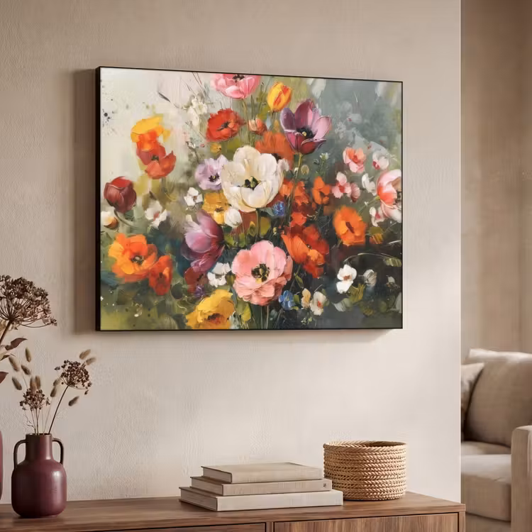 Art Frame - Vrolijk boeket - Dynamisch - Subtiele kleurspatten — 4