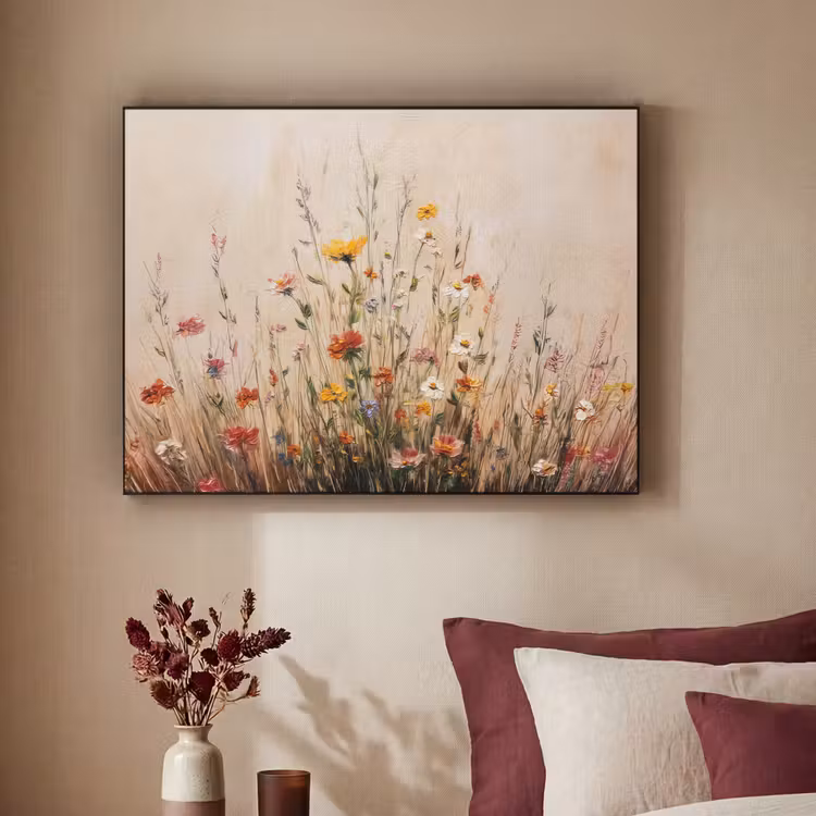 Art Frame - Wilde bloemen - Penseelstreken - Rustgevend — 2