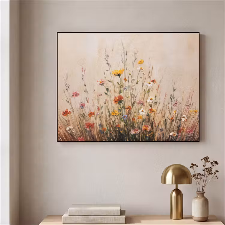 Art Frame - Wilde bloemen - Penseelstreken - Rustgevend — 3