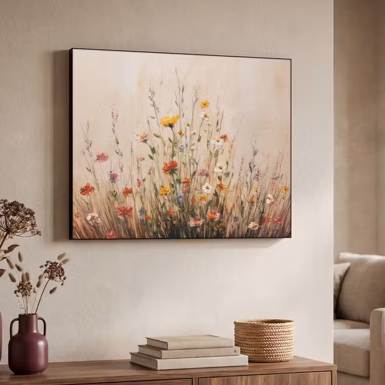 Art Frame - Wilde bloemen - Penseelstreken - Rustgevend — 4