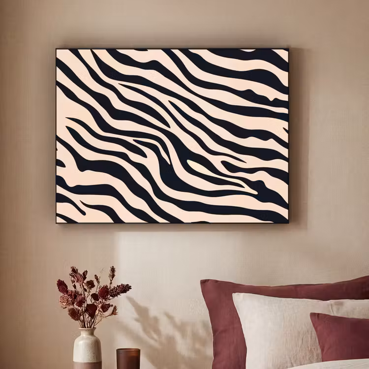 Art Frame - Zebraprint - Dynamisch - Roze — 2