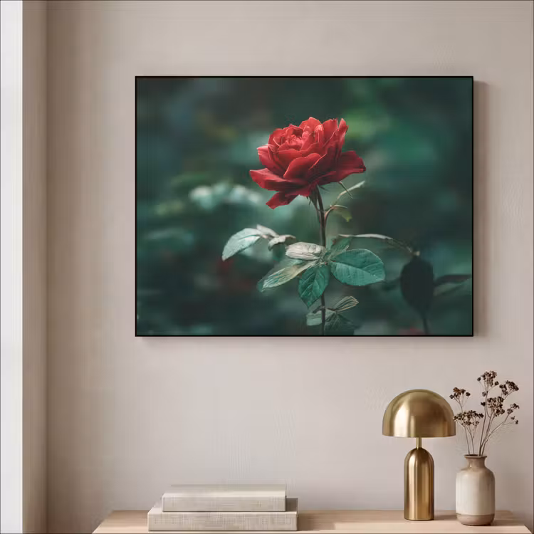 Art Frame - Roos - Bladeren - Dieprood — 3