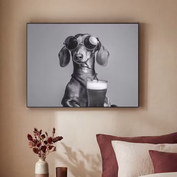 Art Frame - Teckel - Bier - Glas - Bril — 2