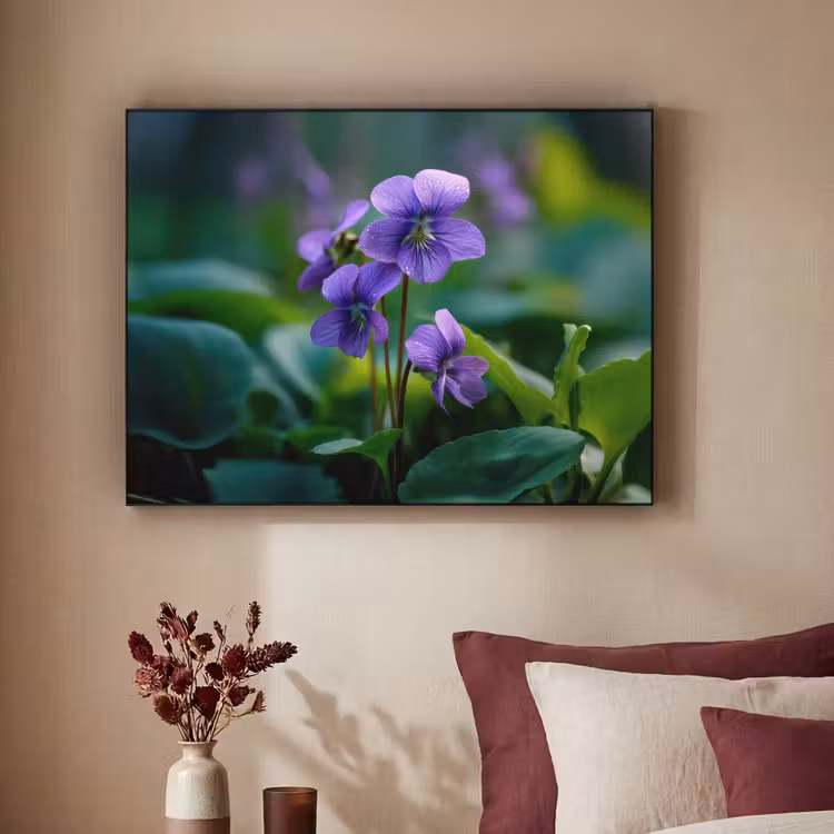 Art Frame - Viooltjes - Paars - Bloem - Bladeren — 2