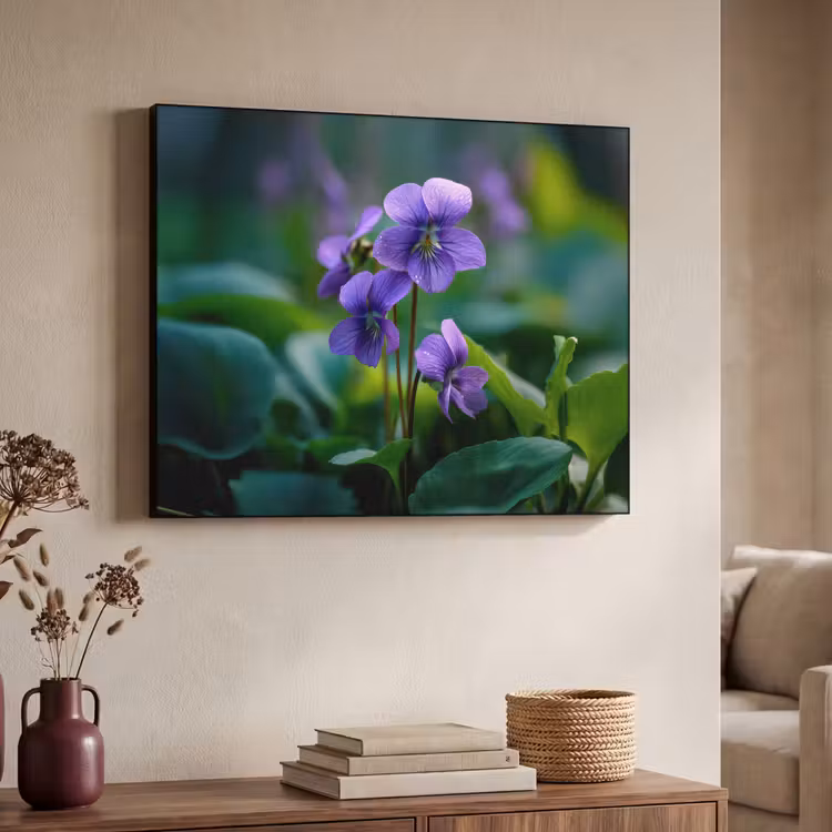 Art Frame - Viooltjes - Paars - Bloem - Bladeren — 4