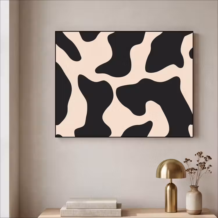 Art Frame - Vlekkenpatroon - Koe - Beige — 3
