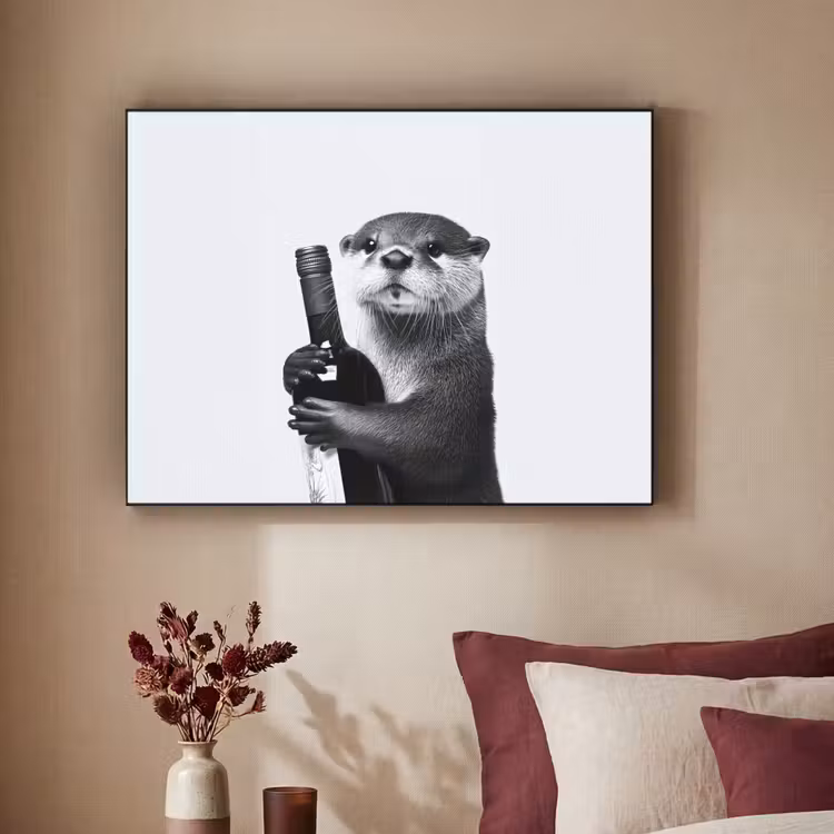 Art Frame - Wijnfles - Otter - Zwart — 2