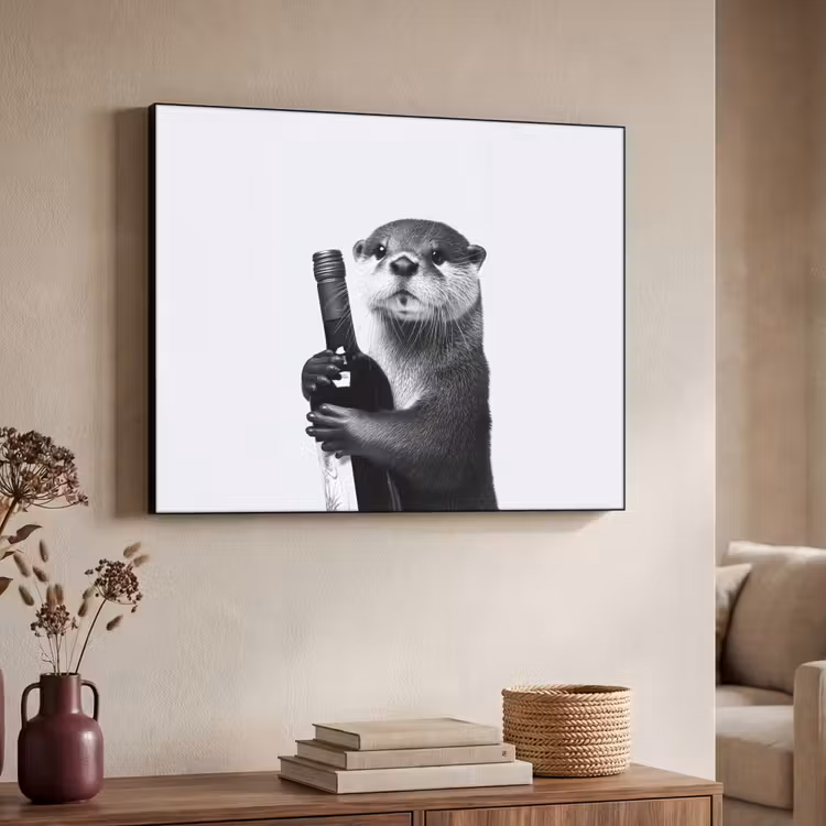 Art Frame - Wijnfles - Otter - Zwart — 4