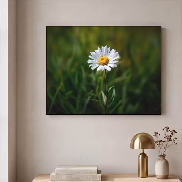 Art Frame - Wit - Madeliefje - Bloem - Gras — 3