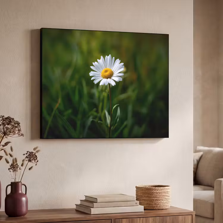 Art Frame - Wit - Madeliefje - Bloem - Gras — 4
