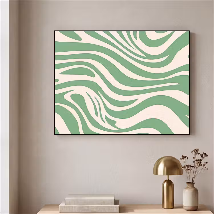 Art Frame - Zebrapatroon - Groen - Retro — 3