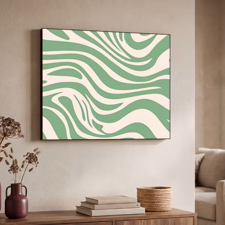 Art Frame - Zebrapatroon - Groen - Retro — 4