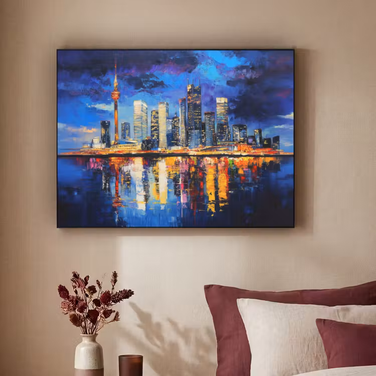 Art Frame - Skyline Toronto - Modern - Stadslicht - Blauw — 2