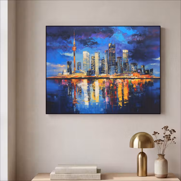 Art Frame - Skyline Toronto - Modern - Stadslicht - Blauw — 3
