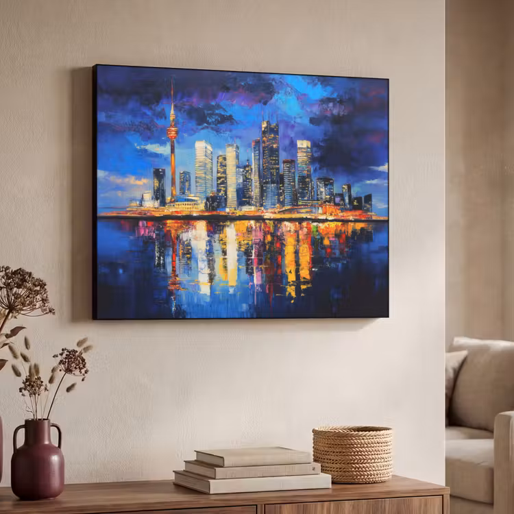 Art Frame - Skyline Toronto - Modern - Stadslicht - Blauw — 4