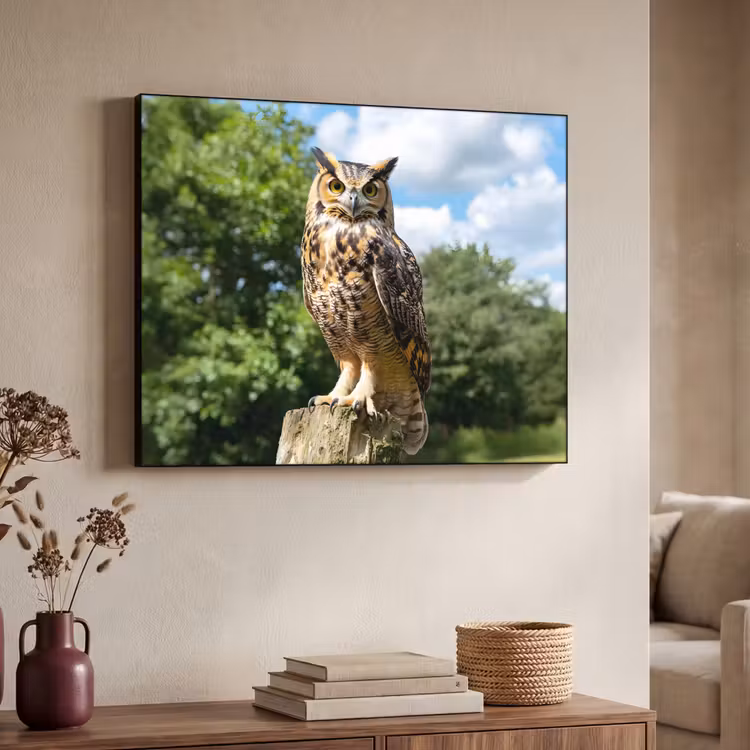 Art Frame - Uil - Boomstronk - Bos - Lucht — 4