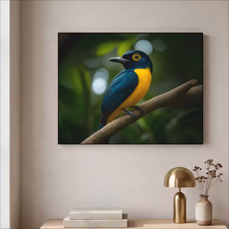 Art Frame - Vogel - Tak - Geel - Bladeren — 3