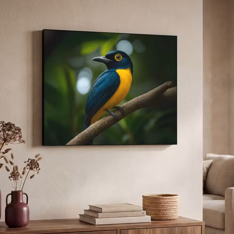 Art Frame - Vogel - Tak - Geel - Bladeren — 4