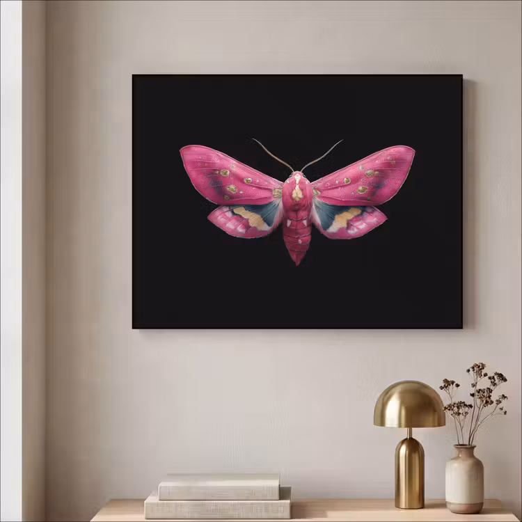 Art Frame - Vlinder - Roze - Nachtvlinder — 3