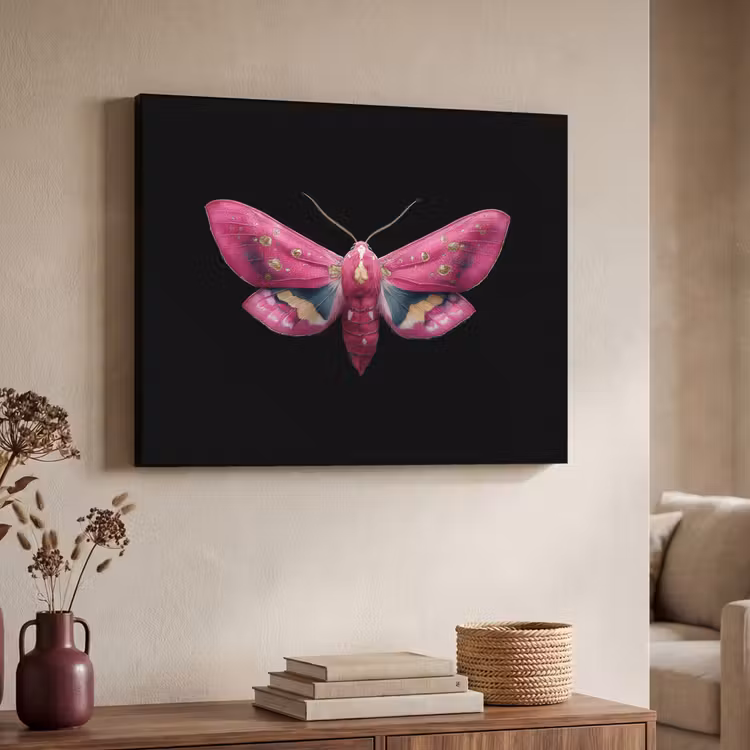 Art Frame - Vlinder - Roze - Nachtvlinder — 4