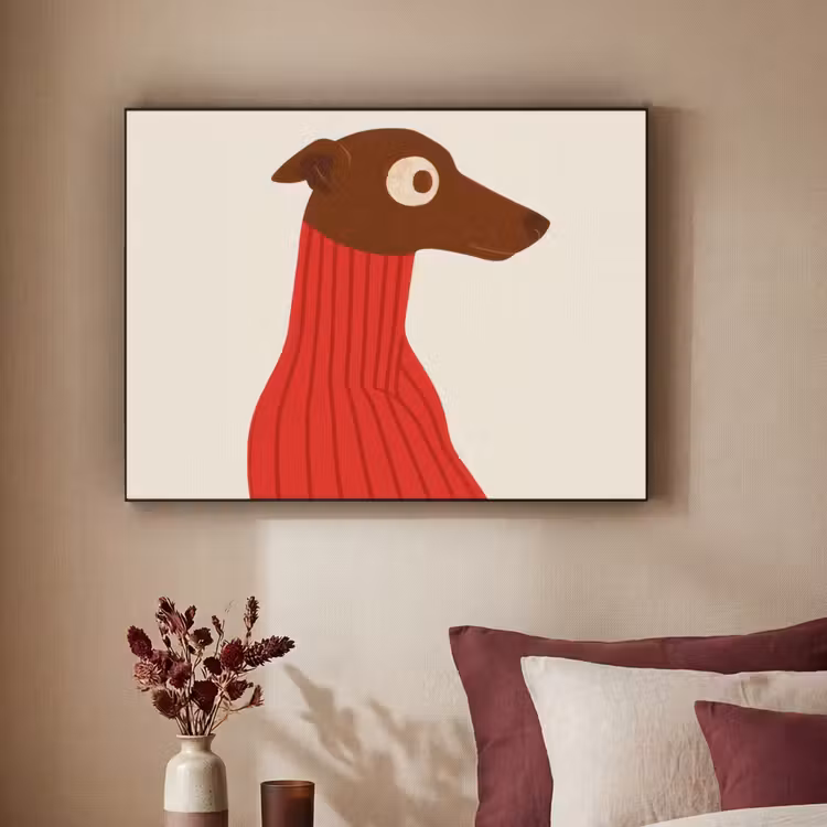Art Frame - Silhouet - Hond - Trui - Rood — 2