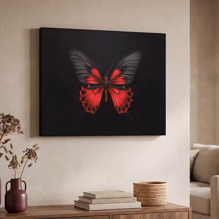 Art Frame - Vlinder - Rood - Contrast — 4