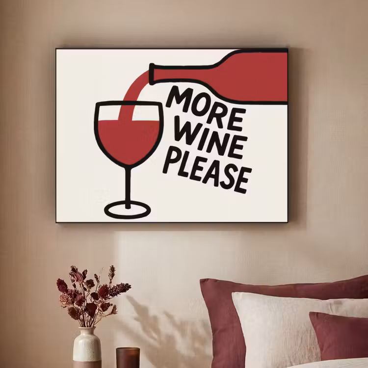 Art Frame - Wijnfles - Quote - Rood - Glas — 2