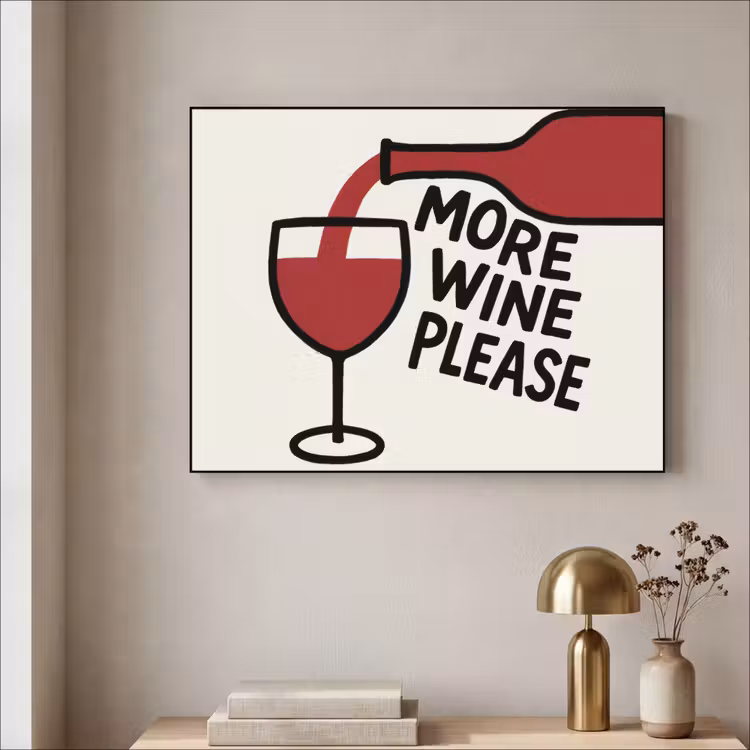 Art Frame - Wijnfles - Quote - Rood - Glas — 3