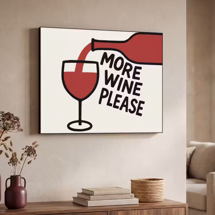 Art Frame - Wijnfles - Quote - Rood - Glas — 4