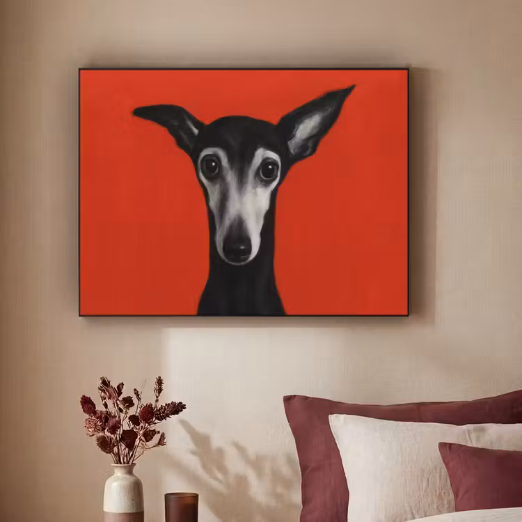 Art Frame - Windhond - Minimalistisch - Rood — 2
