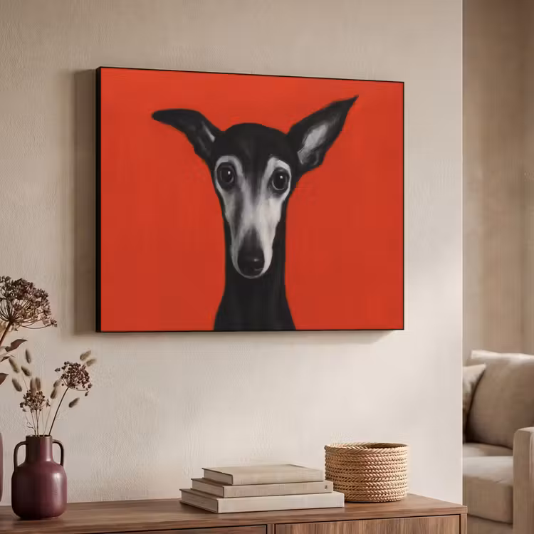 Art Frame - Windhond - Minimalistisch - Rood — 4