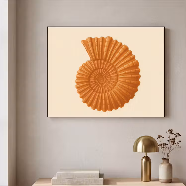 Art Frame - Schelp - Oranje - Ribbels — 3
