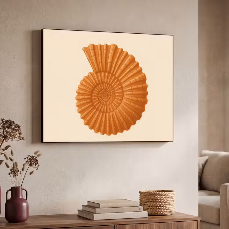 Art Frame - Schelp - Oranje - Ribbels — 4