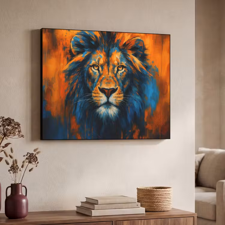Art Frame - Schilderij - Leeuwenkop - Oranje — 4
