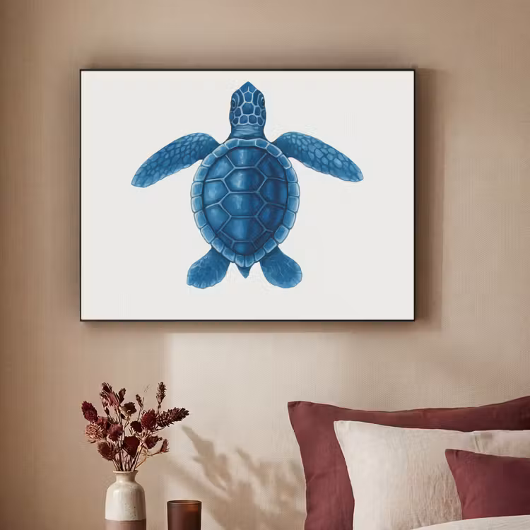 Art Frame - Schildpad - Blauw - Schild — 2