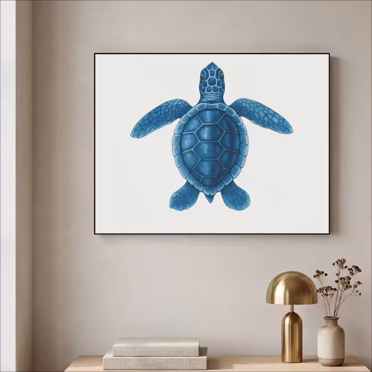Art Frame - Schildpad - Blauw - Schild — 3