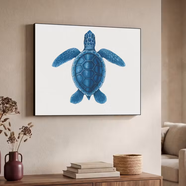 Art Frame - Schildpad - Blauw - Schild — 4