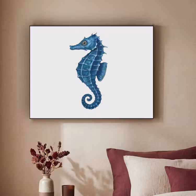 Art Frame - Zeepaardje - Staart - Blauw — 2