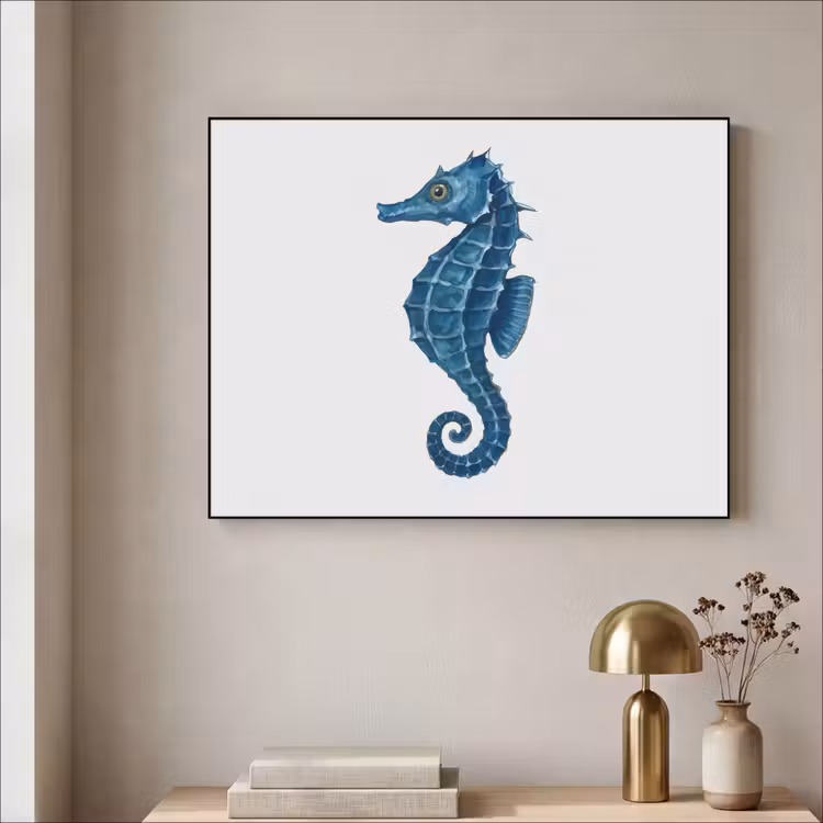 Art Frame - Zeepaardje - Staart - Blauw — 3